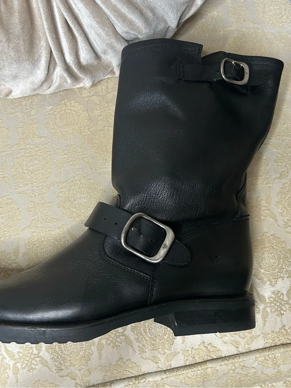 ❤️ FRYE LEATHER VERONICA HARNESS SHORT WOMENS BOOTS MOTO INSPIRED GRUNGE, BOHO